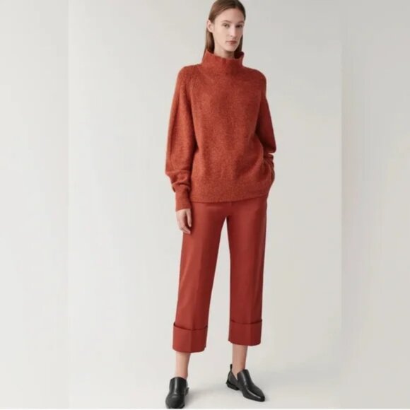 COS Red Ankle Cropped Pants - Picture 12 of 14